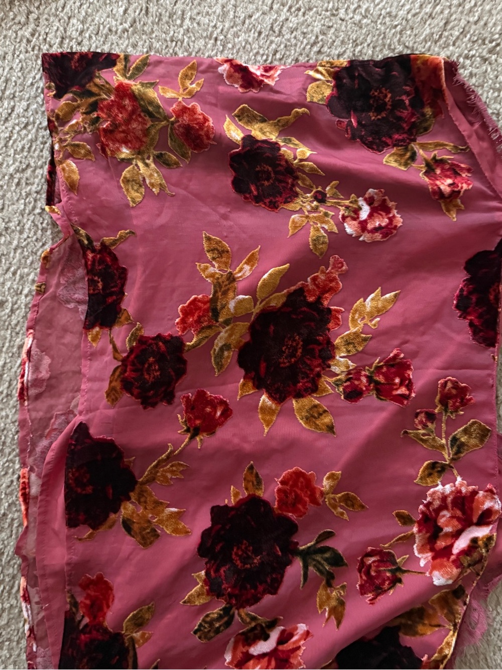 a.n.a Pink Floral Velvet-Trim Camisole - Picture 3 of 3